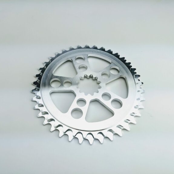 White Industries チェーンリング ENO バッシュガード付 34 34-31-Double-Ring-Silver-Back-