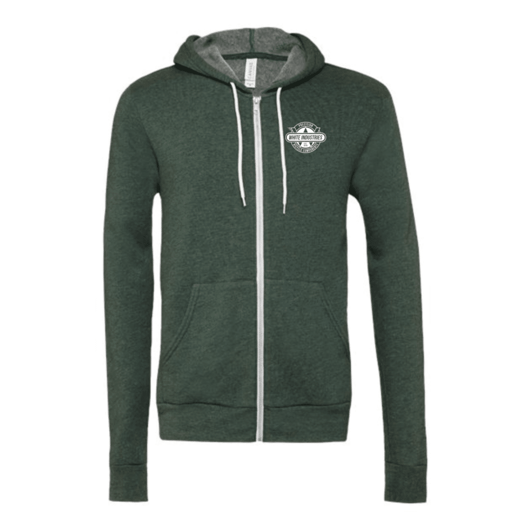 Forest Green Zip-Up Hoodie_Front