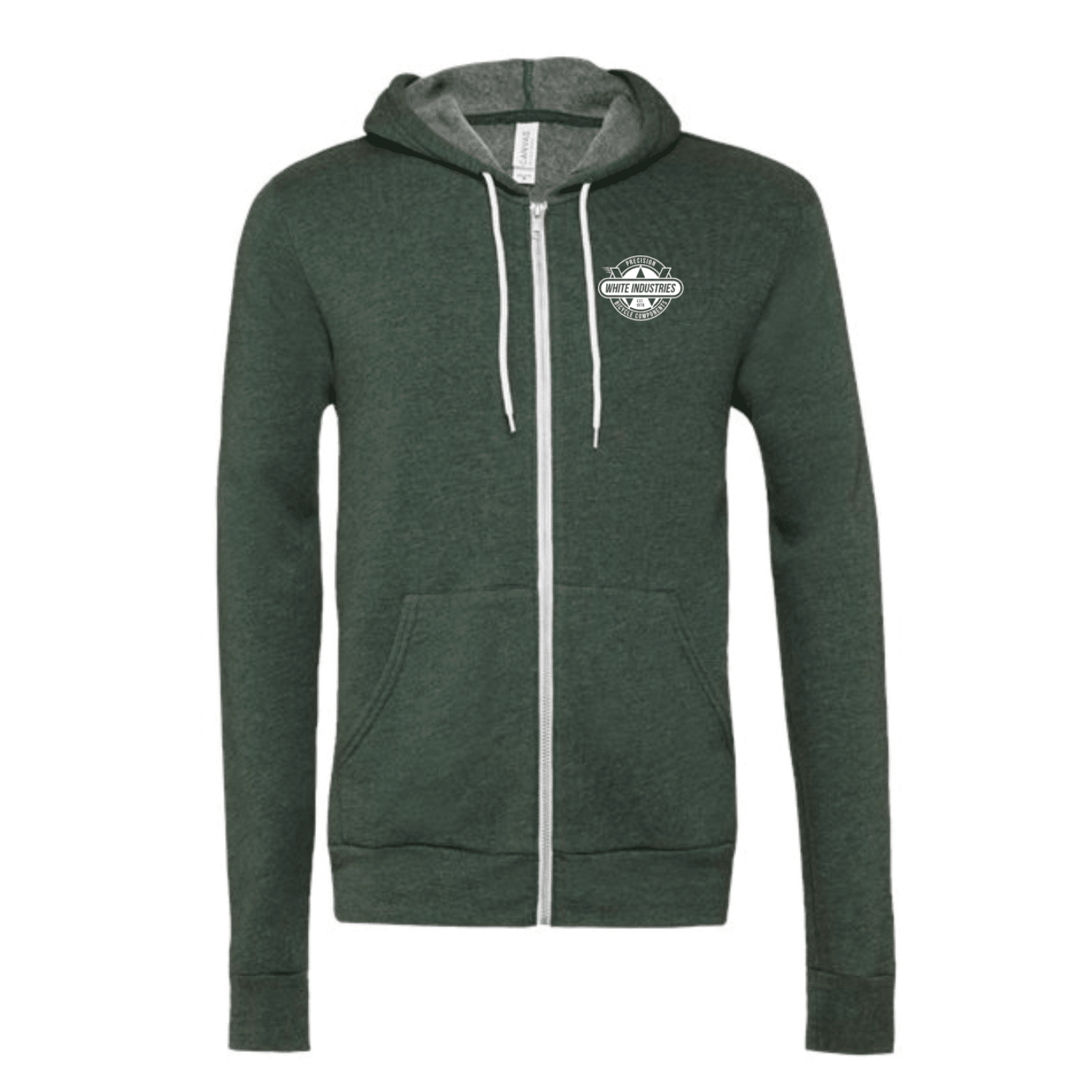 Forest Green Zip-Up Hoodie_Front