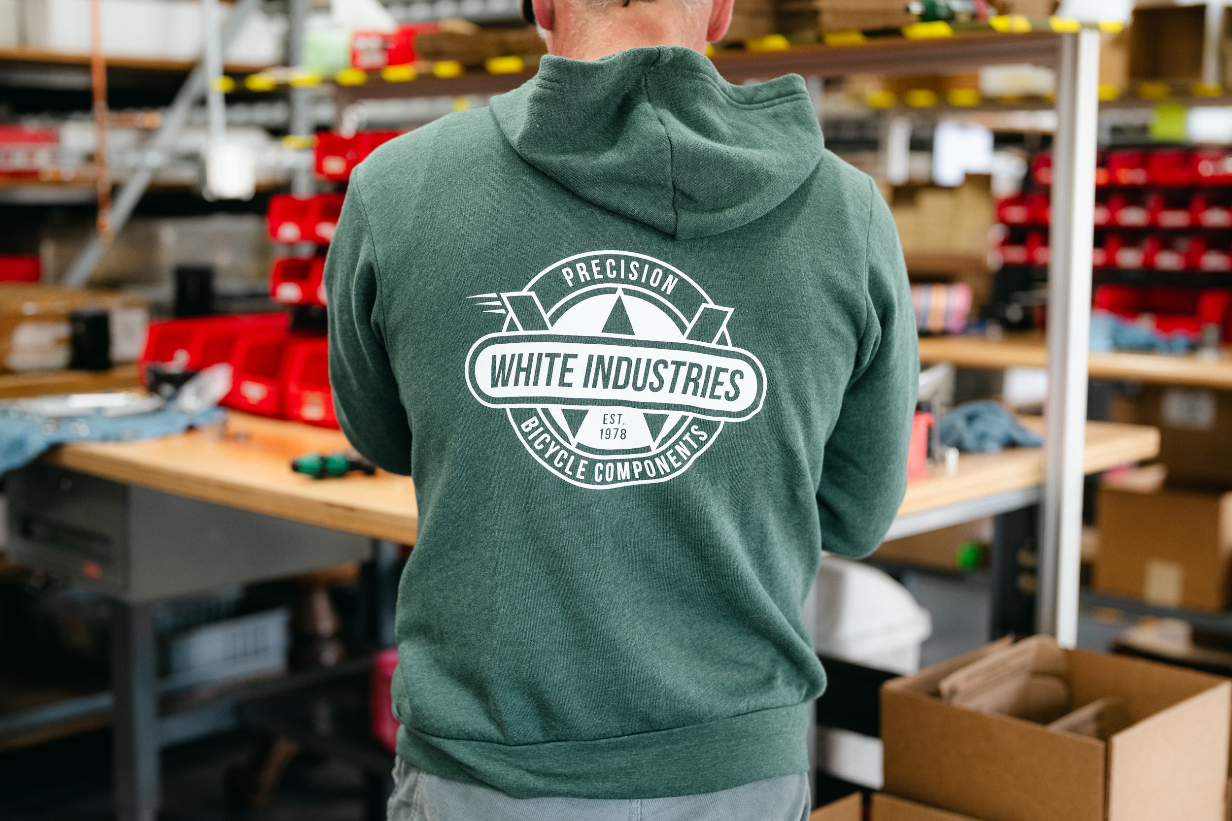 White Industries Zip Up Hoodie
